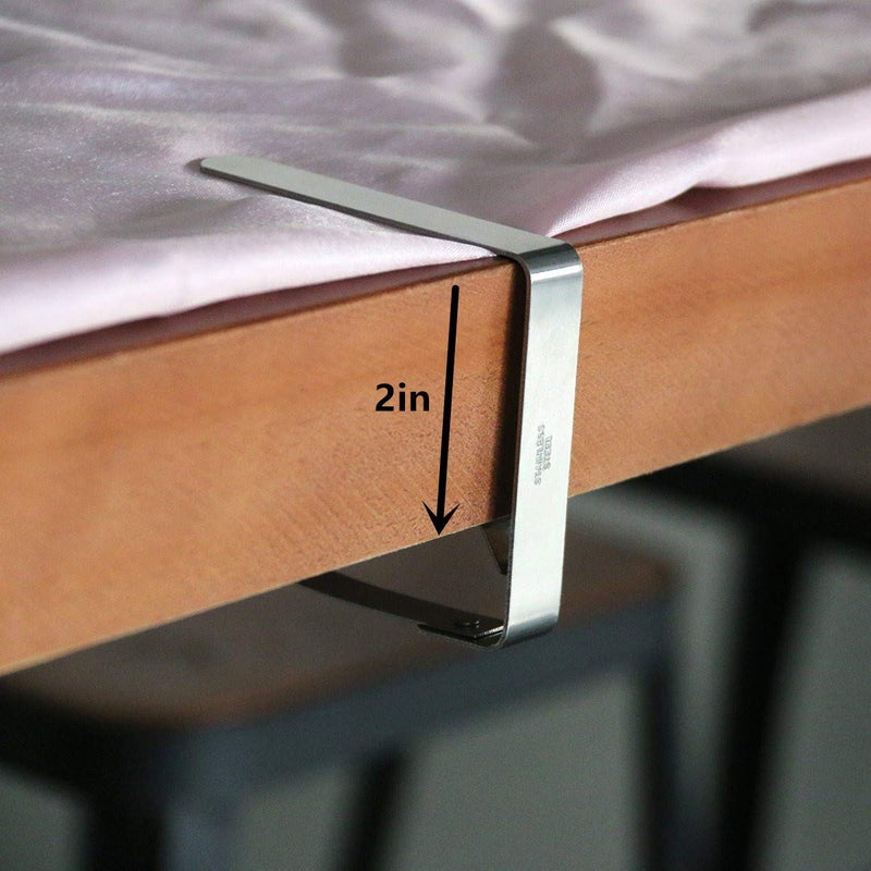 qinnsou 24 Pack Outdoor Tablecloth Clips Large Table Cover Clamps for 2 Inch Thick Tables, Flexible Stainless Steel Picnic Table Cloth Clips Holders - Image 3